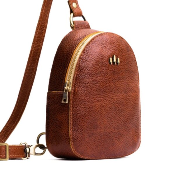 EUC! Portland Leather Sydney Sling In Nutmeg - Picture 2 of 11